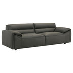 Buxton 2-piece Leather Upholstered Sofa Set Graphite