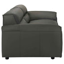 Buxton 2-piece Leather Upholstered Sofa Set Graphite