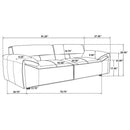Buxton 2-piece Leather Upholstered Sofa Set Graphite