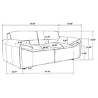Buxton 2-piece Leather Upholstered Sofa Set Graphite