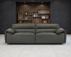 Buxton Top Grain Leather Upholstered Sofa Graphite