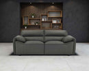 Buxton Top Grain Leather Upholstered Loveseat Graphite