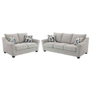 Tomkins 2-piece Boucle Upholstered Sofa Set Light Grey - Home & Sleep Outlet