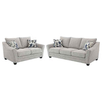 Tomkins 2-piece Boucle Upholstered Sofa Set Light Grey - Home & Sleep Outlet