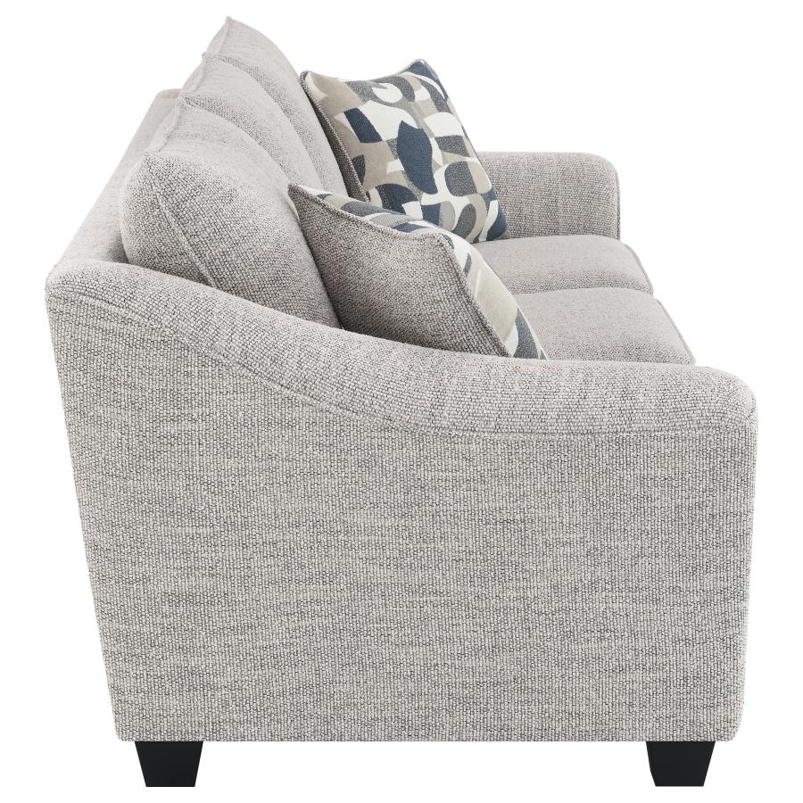 Tomkins 2-piece Boucle Upholstered Sofa Set Light Grey - Home & Sleep Outlet