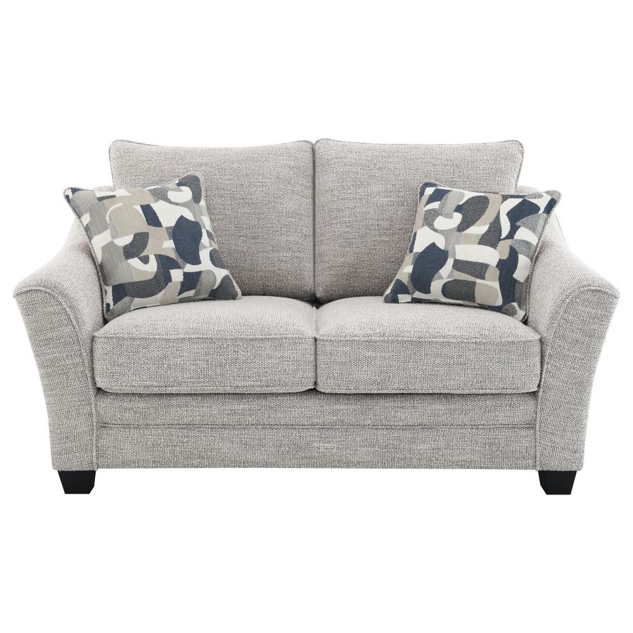 Tomkins 2-piece Boucle Upholstered Sofa Set Light Grey - Home & Sleep Outlet