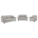 Tomkins 3-piece Boucle Upholstered Sofa Set Light Grey - Home & Sleep Outlet