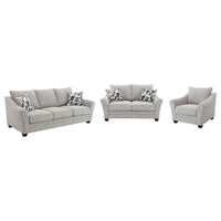Tomkins 3-piece Boucle Upholstered Sofa Set Light Grey - Home & Sleep Outlet