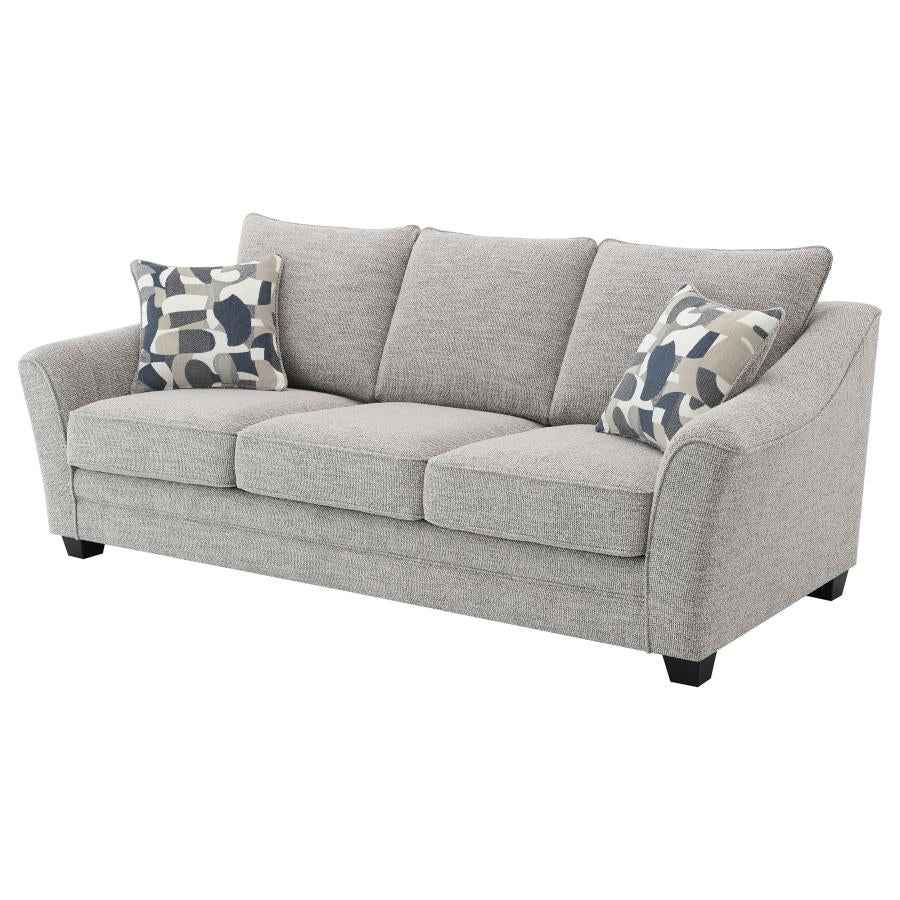 Tomkins Boucle Upholstered Sofa Light Grey - Home & Sleep Outlet