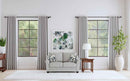 Tomkins Boucle Upholstered Loveseat Light Grey - Home & Sleep Outlet