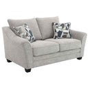 Tomkins Boucle Upholstered Loveseat Light Grey - Home & Sleep Outlet