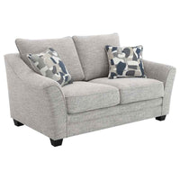 Tomkins Boucle Upholstered Loveseat Light Grey - Home & Sleep Outlet