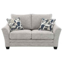 Tomkins Boucle Upholstered Loveseat Light Grey - Home & Sleep Outlet