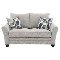 Tomkins Boucle Upholstered Loveseat Light Grey - Home & Sleep Outlet