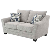 Tomkins Boucle Upholstered Loveseat Light Grey - Home & Sleep Outlet