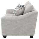 Tomkins Boucle Upholstered Loveseat Light Grey - Home & Sleep Outlet