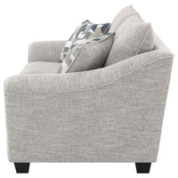 Tomkins Boucle Upholstered Loveseat Light Grey - Home & Sleep Outlet