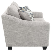 Tomkins Boucle Upholstered Loveseat Light Grey - Home & Sleep Outlet