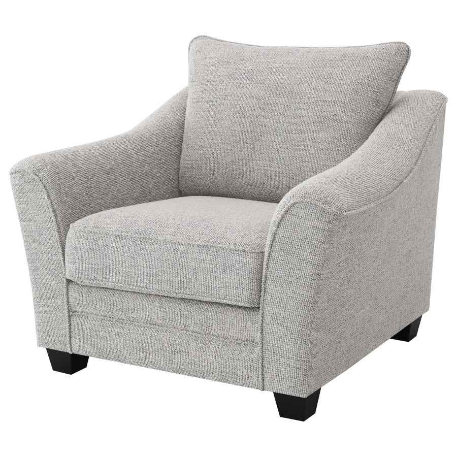 Tomkins Boucle Upholstered Chair Light Grey - Home & Sleep Outlet