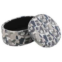 Tomkins Oval Upholstered Storage Ottoman Indigo Blue - Home & Sleep Outlet