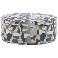 Tomkins Oval Upholstered Storage Ottoman Indigo Blue - Home & Sleep Outlet