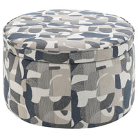 Tomkins Oval Upholstered Storage Ottoman Indigo Blue - Home & Sleep Outlet