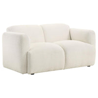 Dorset 2-piece Upholstered Round Track Arm Sofa Set White - Home & Sleep Outlet