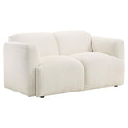 Dorset 2-piece Upholstered Round Track Arm Sofa Set White