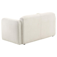 Dorset 2-piece Upholstered Round Track Arm Sofa Set White - Home & Sleep Outlet
