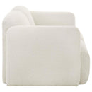 Dorset 2-piece Upholstered Round Track Arm Sofa Set White - Home & Sleep Outlet