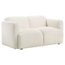 Dorset 3-piece Upholstered Round Track Arm Sofa Set White - Home & Sleep Outlet