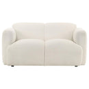 Dorset 3-piece Upholstered Round Track Arm Sofa Set White - Home & Sleep Outlet
