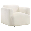 Dorset 3-piece Upholstered Round Track Arm Sofa Set White - Home & Sleep Outlet