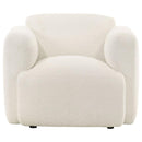 Dorset 3-piece Upholstered Round Track Arm Sofa Set White - Home & Sleep Outlet