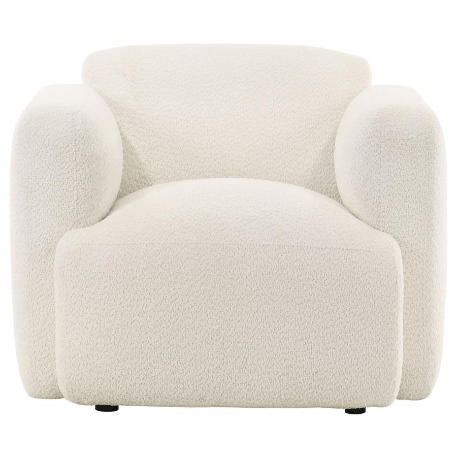 Dorset 3-piece Upholstered Round Track Arm Sofa Set White - Home & Sleep Outlet