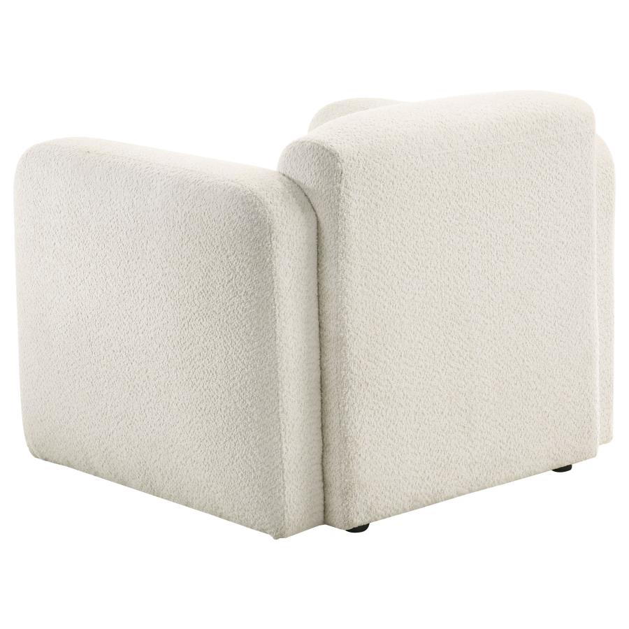 Dorset 3-piece Upholstered Round Track Arm Sofa Set White - Home & Sleep Outlet