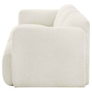 Dorset Fabric Upholstered Round Track Arm Sofa White - Home & Sleep Outlet
