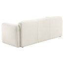 Dorset Fabric Upholstered Round Track Arm Sofa White - Home & Sleep Outlet