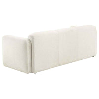 Dorset Fabric Upholstered Round Track Arm Sofa White - Home & Sleep Outlet