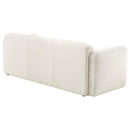Dorset Fabric Upholstered Round Track Arm Sofa White - Home & Sleep Outlet