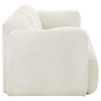 Dorset Fabric Upholstered Round Track Arm Sofa White - Home & Sleep Outlet