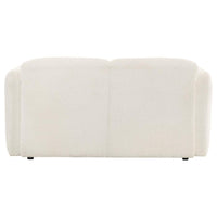 Dorset Fabric Upholstered Round Track Arm Loveseat White - Home & Sleep Outlet