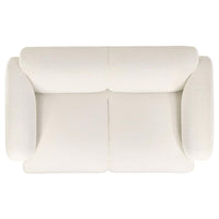 Dorset Fabric Upholstered Round Track Arm Loveseat White - Home & Sleep Outlet