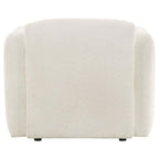 Dorset Fabric Upholstered Round Track Arm Accent Chair White