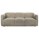 Dorset 2-piece Upholstered Round Track Arm Sofa Set Brown - Home & Sleep Outlet