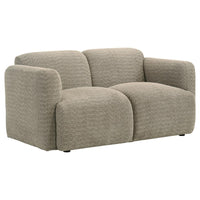 Dorset 2-piece Upholstered Round Track Arm Sofa Set Brown - Home & Sleep Outlet