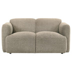 Dorset 2-piece Upholstered Round Track Arm Sofa Set Brown