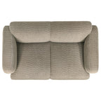 Dorset 2-piece Upholstered Round Track Arm Sofa Set Brown