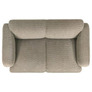 Dorset 2-piece Upholstered Round Track Arm Sofa Set Brown - Home & Sleep Outlet