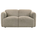 Dorset 3-piece Upholstered Round Track Arm Sofa Set Brown - Home & Sleep Outlet